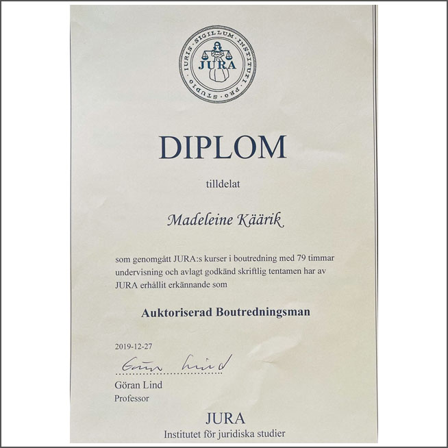 Diplom Jurist Madeleine Käärik
