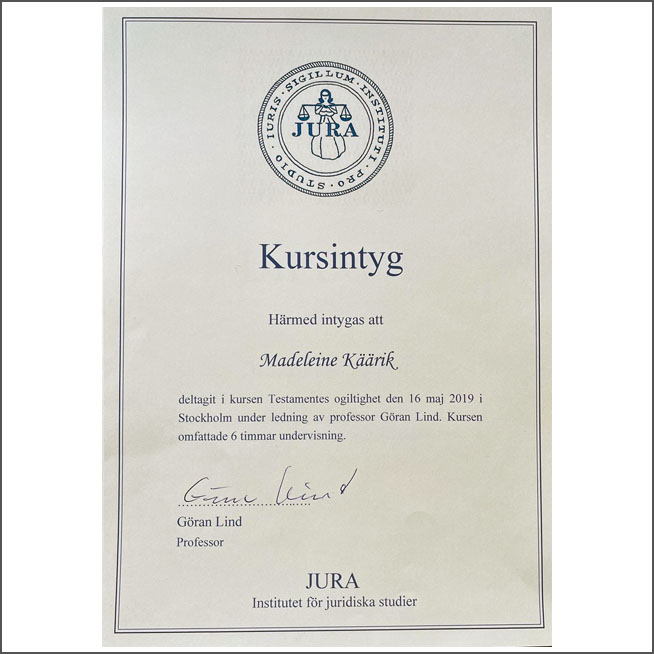 Diplom Jurist Madeleine Käärik